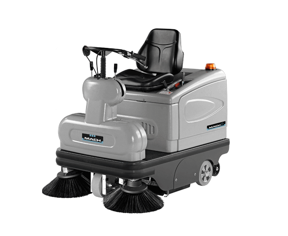 MACH 2 SWEEPER, POWERFUL LIKE A RIDE-ON AGILE LIKE A WALK-BEHIND